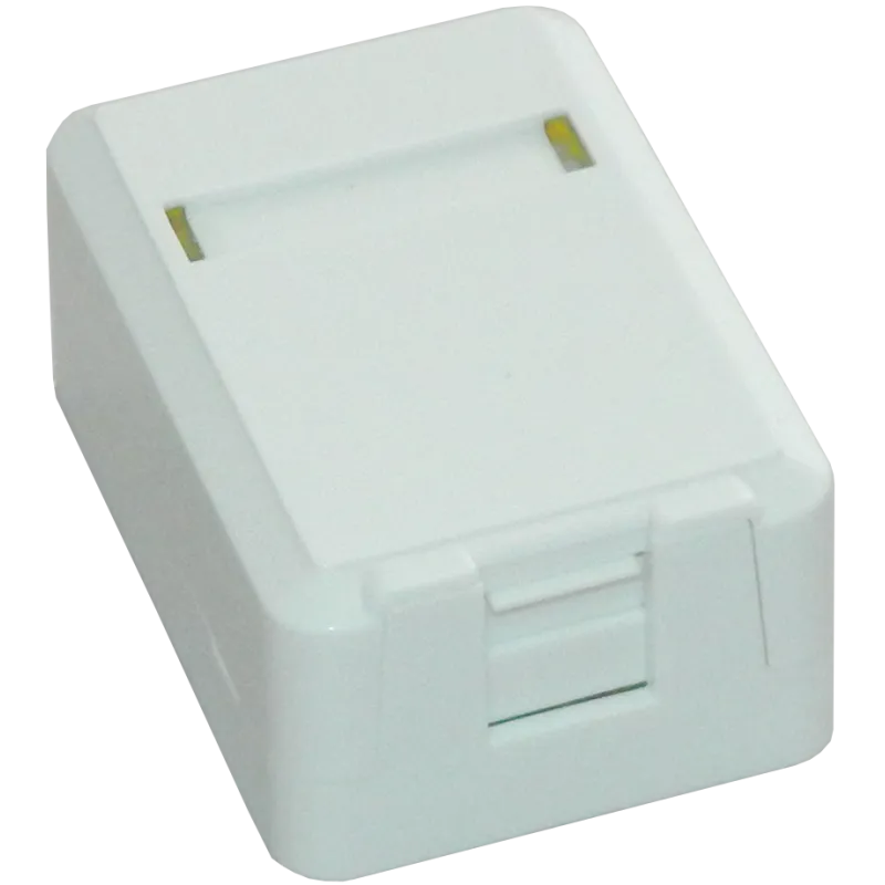 Box rețea EMTEX 1 port cu capac antipraf negru