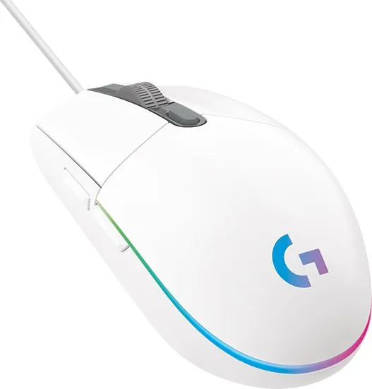 Mouse gaming Logitech G102 LightSync alb cu iluminare RGB