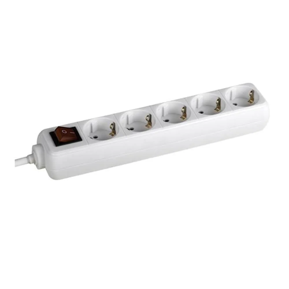 Prelungitor electric Bachmann Selly cu 5 prize CEE7/3 alb