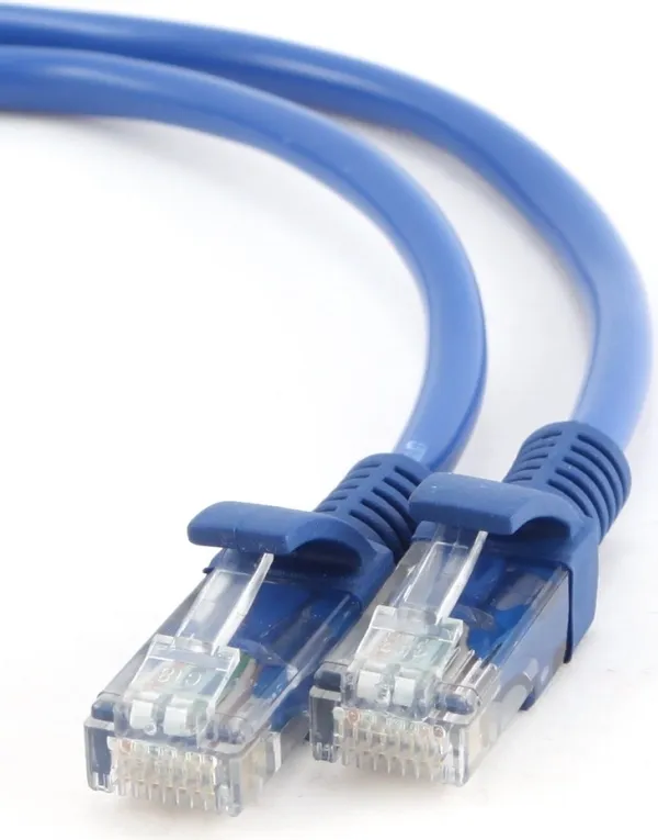 Cablu patch UTP Cat5e Gembird 2m albastru cu conectori RJ45