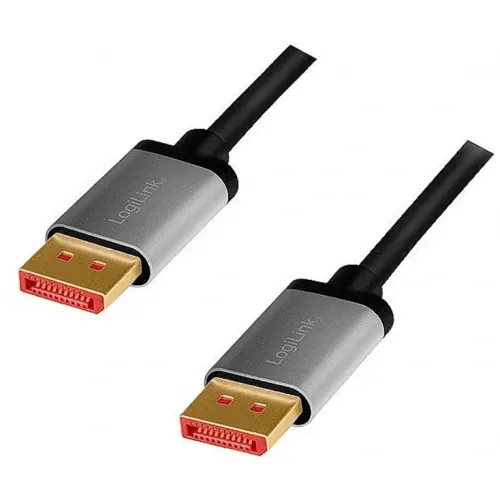 Cablu DisplayPort Logilink negru 3m cu conectori auriți pentru rezoluție 8K