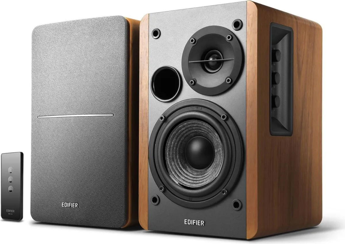 Boxă Edifier 2.0 42W maro cu telecomandă wireless