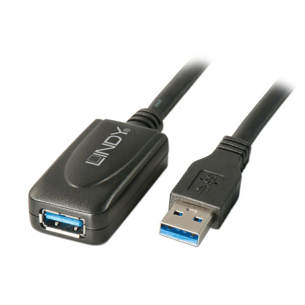 Cablu Lindy USB 3.0, 5m, Active Extensio, "LY-43155" (timbru verde 0.18 lei)