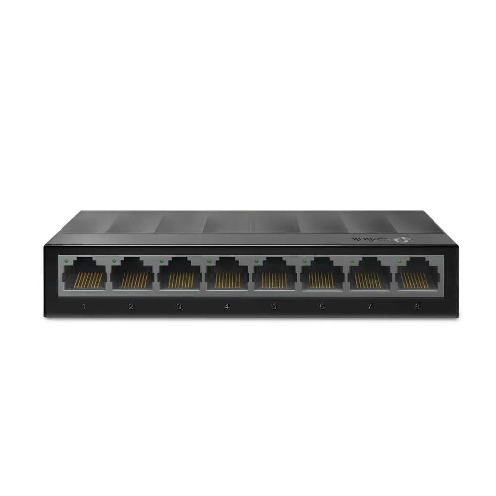Switch TP-Link 8 porturi Gigabit LS1008G, design compact negru
