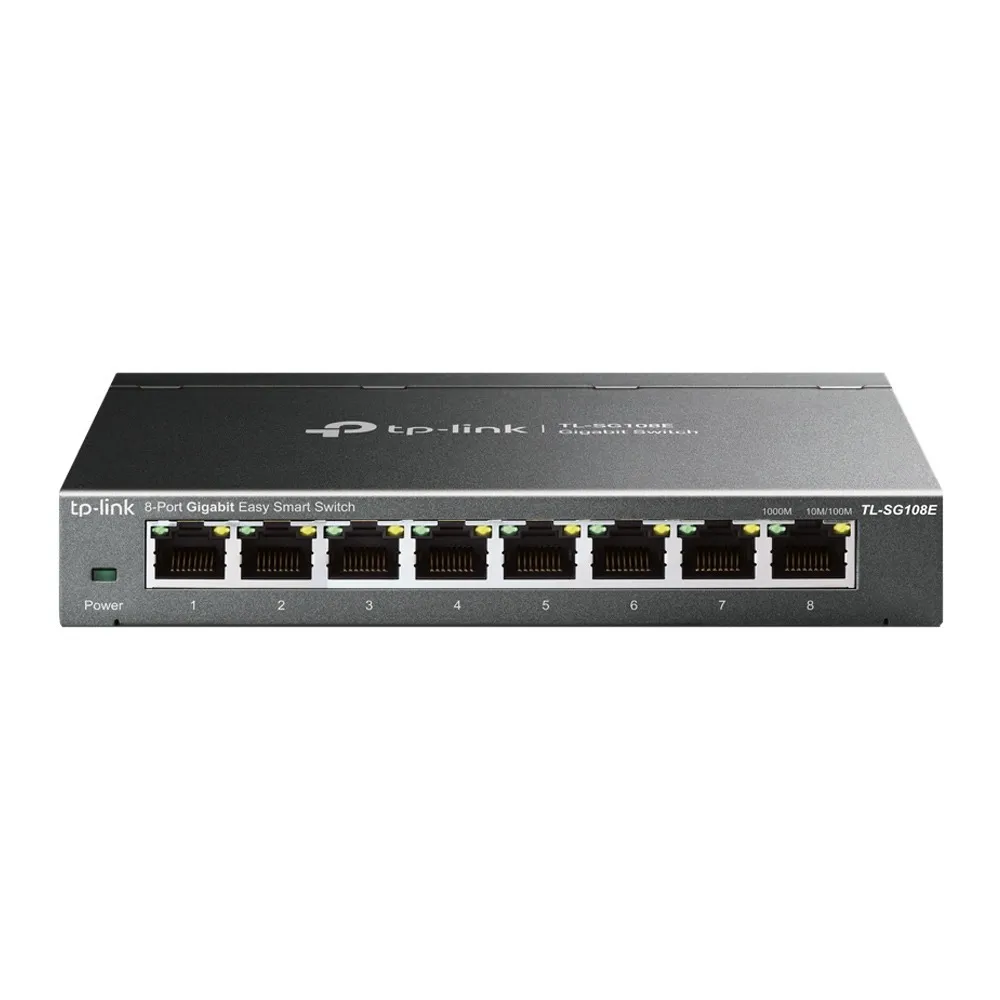 Switch TP-Link TL-SG108E 8 porturi Gigabit cu carcasă metalică
