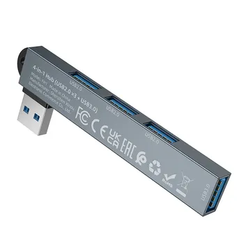 HUB USB extern Borofone FH1 argintiu cu 4 porturi