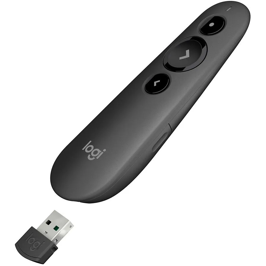 Telecomandă Logitech R500s Laser neagră cu butoane de control