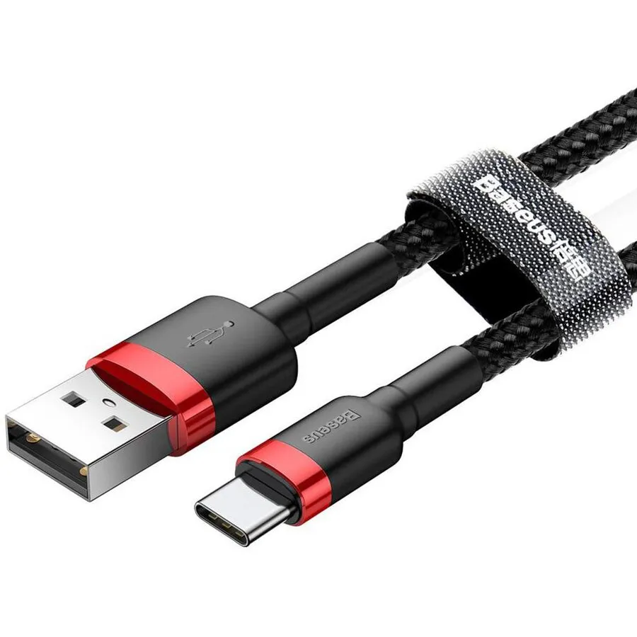 Cablu USB-C Baseus Cafule rosu negru 3A incarcare rapida