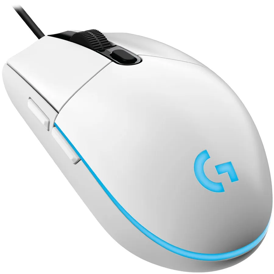 Mousepad gaming Logitech G203 LIGHTSYNC alb cu iluminare RGB