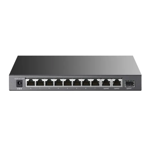 Switch POE+ TP-Link 8 porturi cu carcasă metalică gri