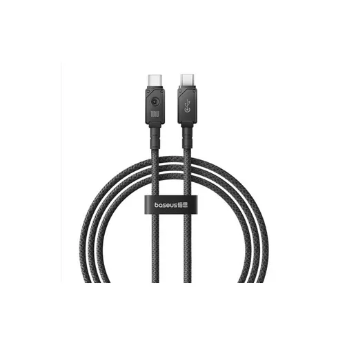 Cablu USB-C Baseus Unbreakable alb, 2 metri, cu țesătură braided