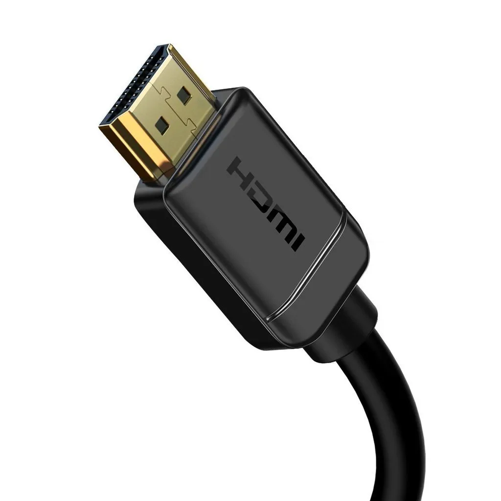 Cablu HDMI Baseus HD Series negru cu conectori auriți, 2 metri