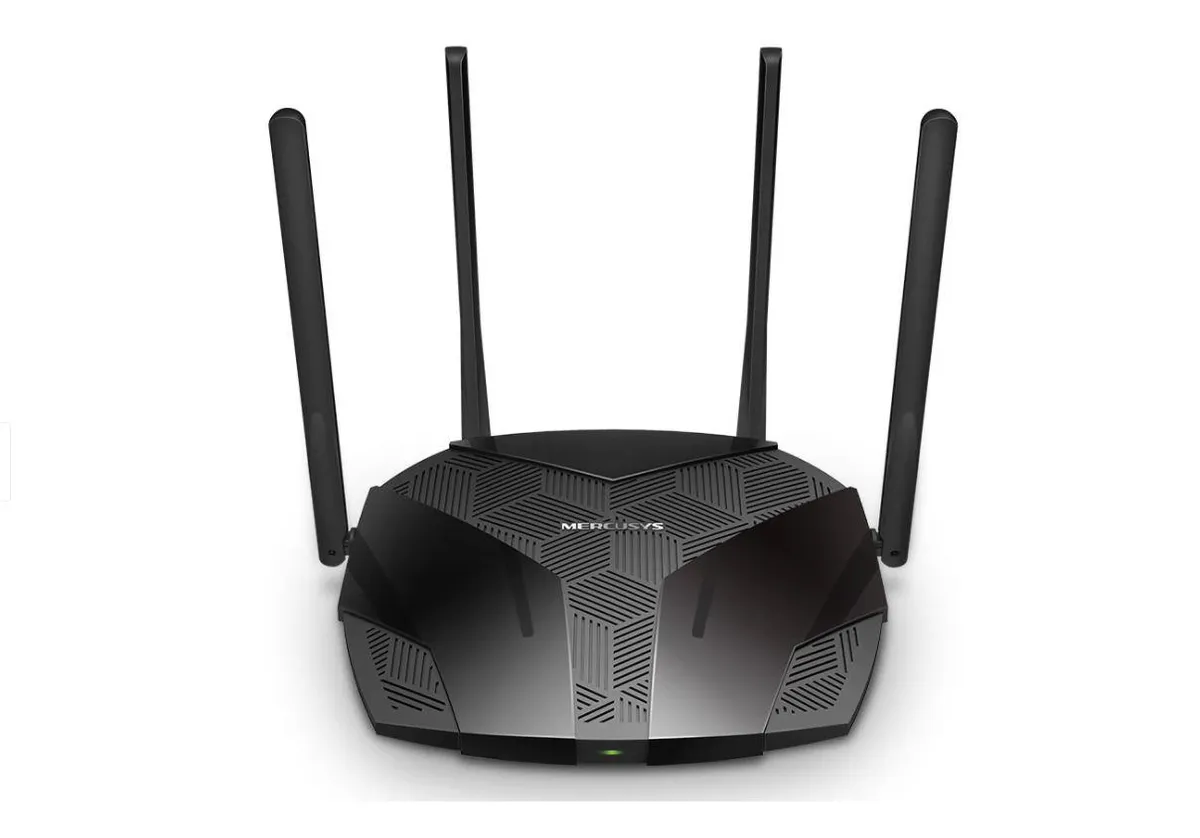 Router Mercusys MR80X Wi-Fi 6 cu 4 antene externe și 3 porturi Gigabit