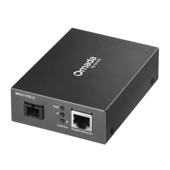 Convertor media TP-Link MC211CS-2 cu port RJ45 și fibră optică SC/UPC