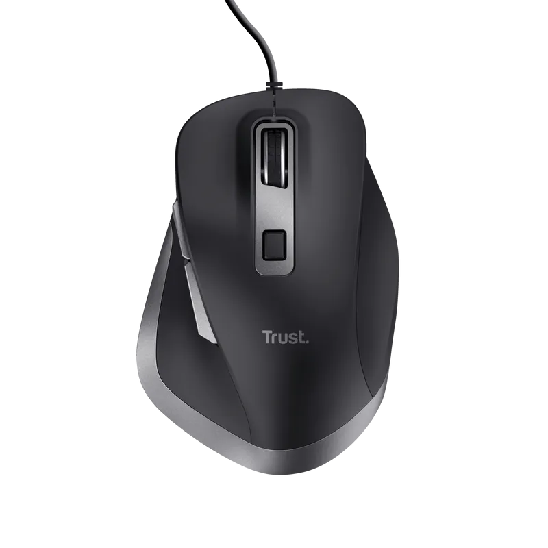 Șoricel gaming Trust Fyda negru cu senzor 5000 DPI și fir USB