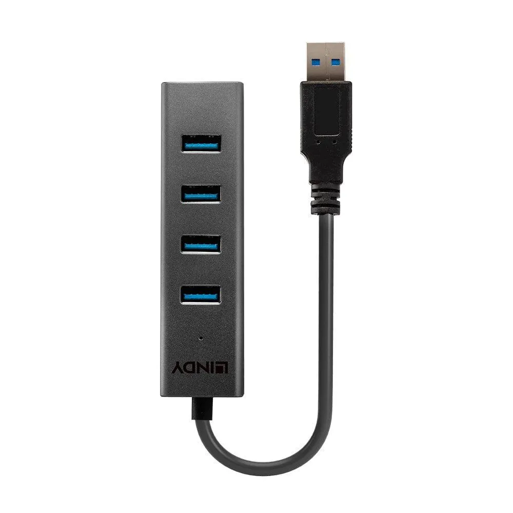 Hub USB Lindy 4 porturi USB 3.0 pentru PC și laptop