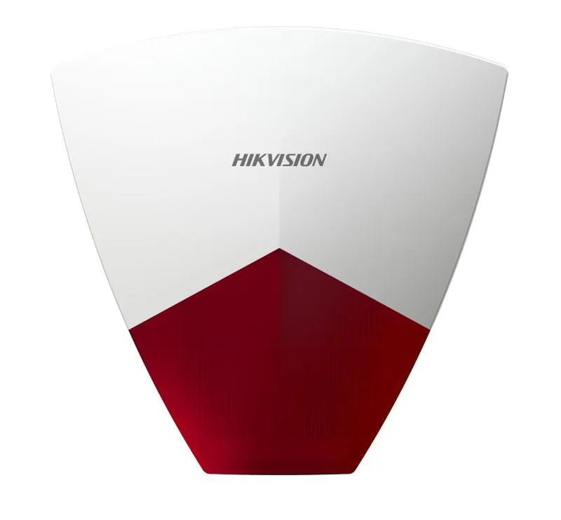 Sirenă de alarmă roșie Hikvision DS-PS102X pentru sisteme de securitate