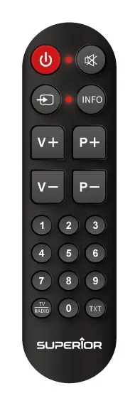 Telecomandă universală Superior negru compatibil Samsung LG Philips Sony