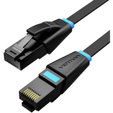 Cablu patch UTP Cat. 6 Vention negru 2 metri cu conectori RJ-45