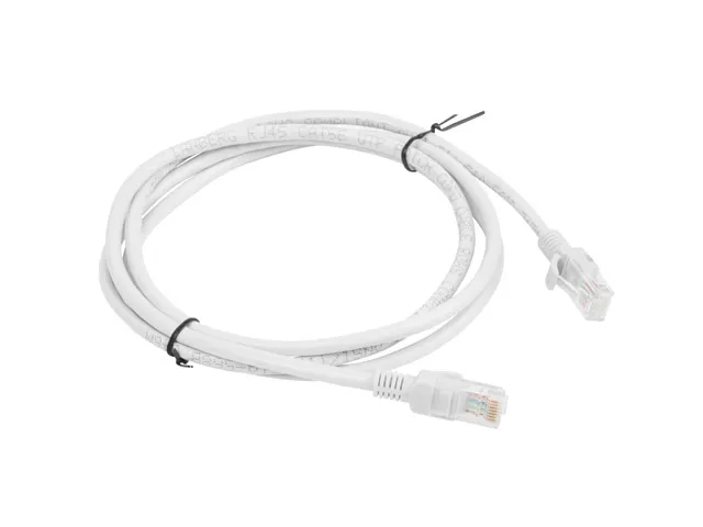 Patch cord Lanberg Cat.6 UTP gri de 1,5 metri cu conectori RJ45