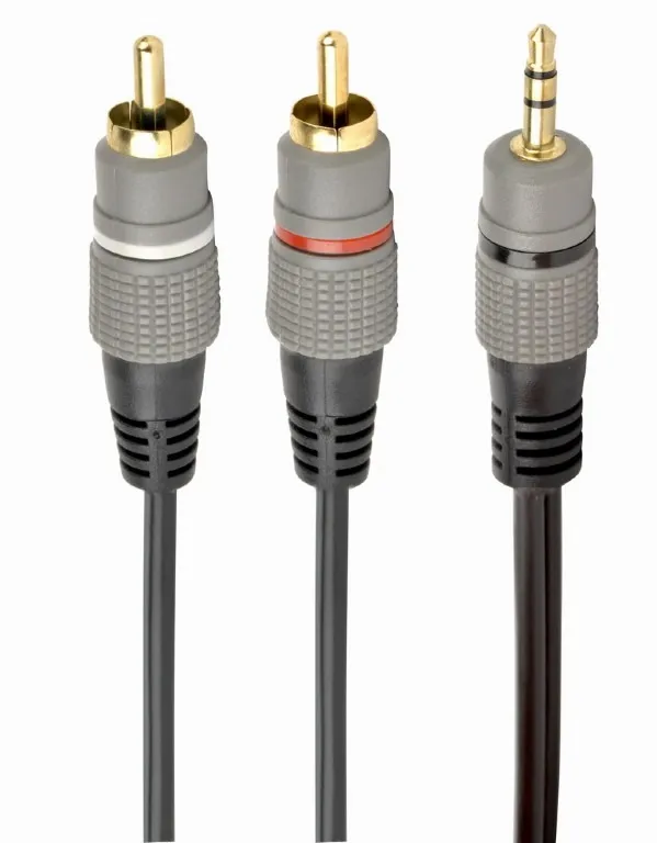 Cablu audio stereo Gembird 3.5mm la 2x RCA conectori auriți 1.5m