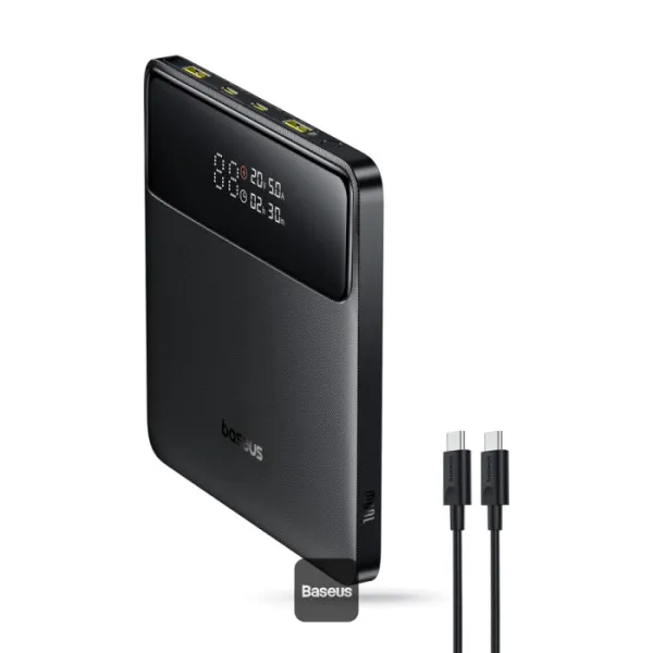 Powerbank Baseus Blade H1 negru 20000mAh cu 4 porturi și ecran digital