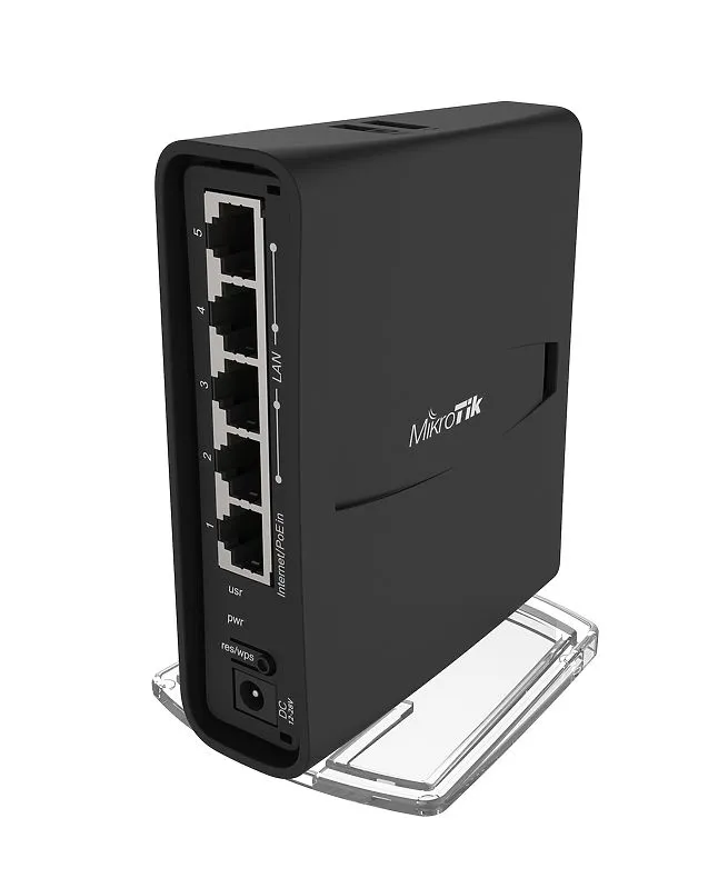 Router wireless Mikrotik hAP ac2 cu antene interne și porturi Gigabit