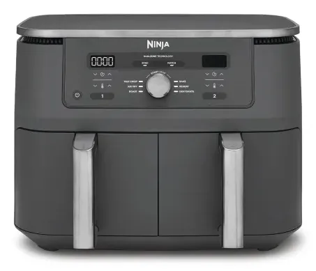 Friteuza cu aer cald Ninja Foodi Pro DualZone 9.5 litri gri DZ400EU