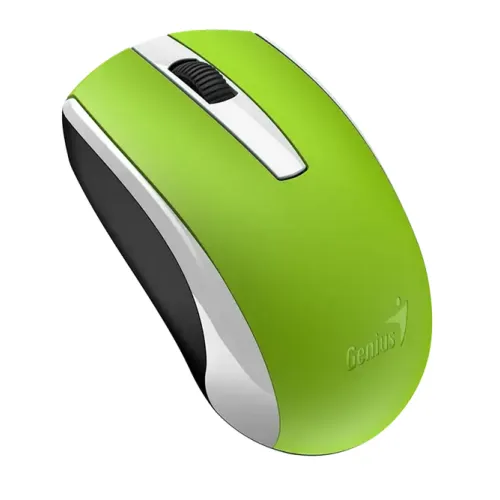 Maus wireless verde Genius ECO-8100 cu baterie reîncărcabilă