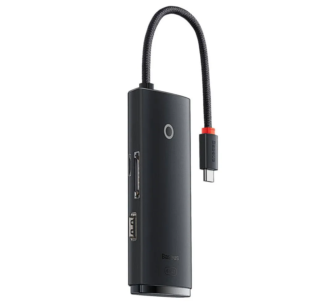 Stație de andocare Baseus Lite neagră cu porturi USB și HDMI