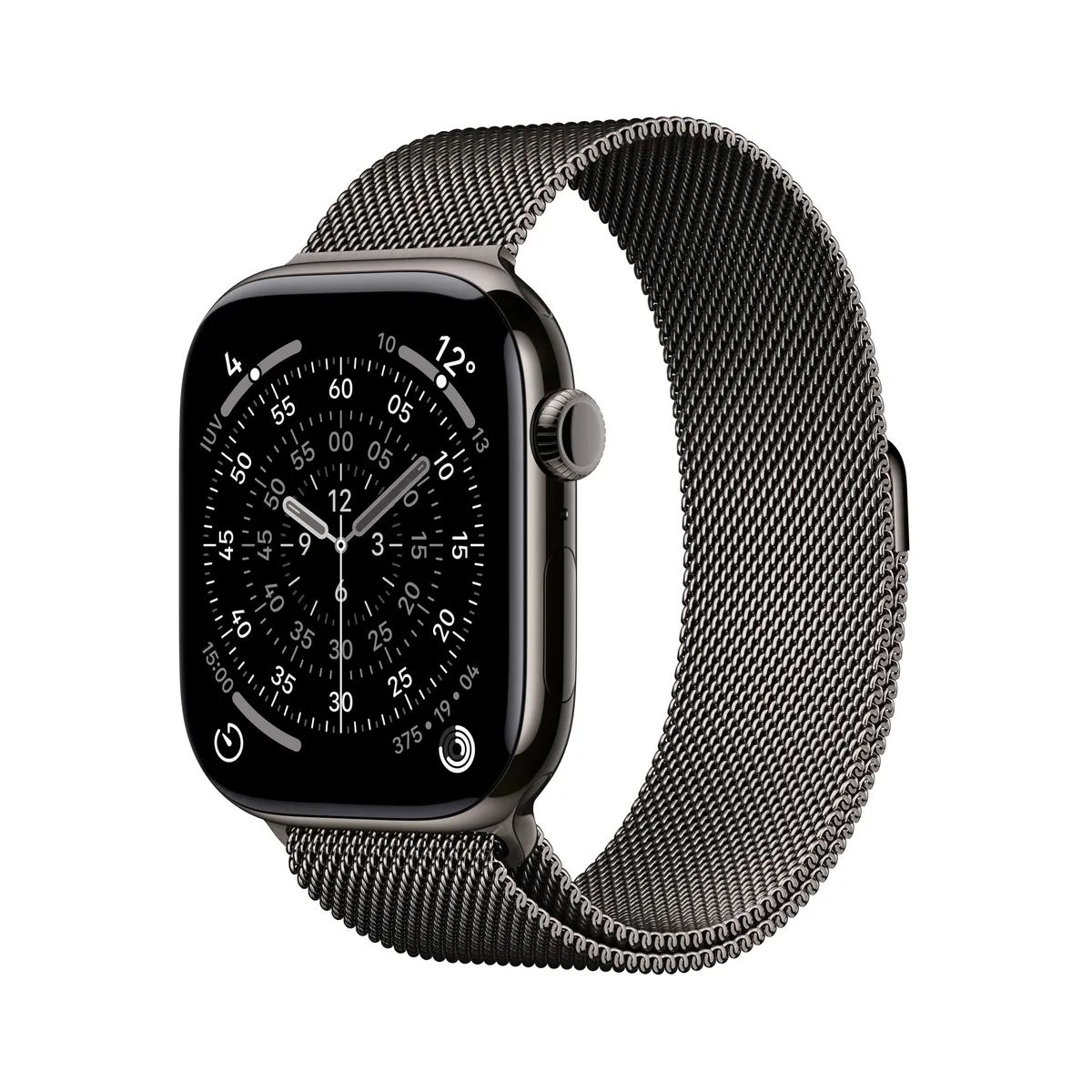 Apple Watch Series 11 46mm carcasă titan cu bratară militară neagră