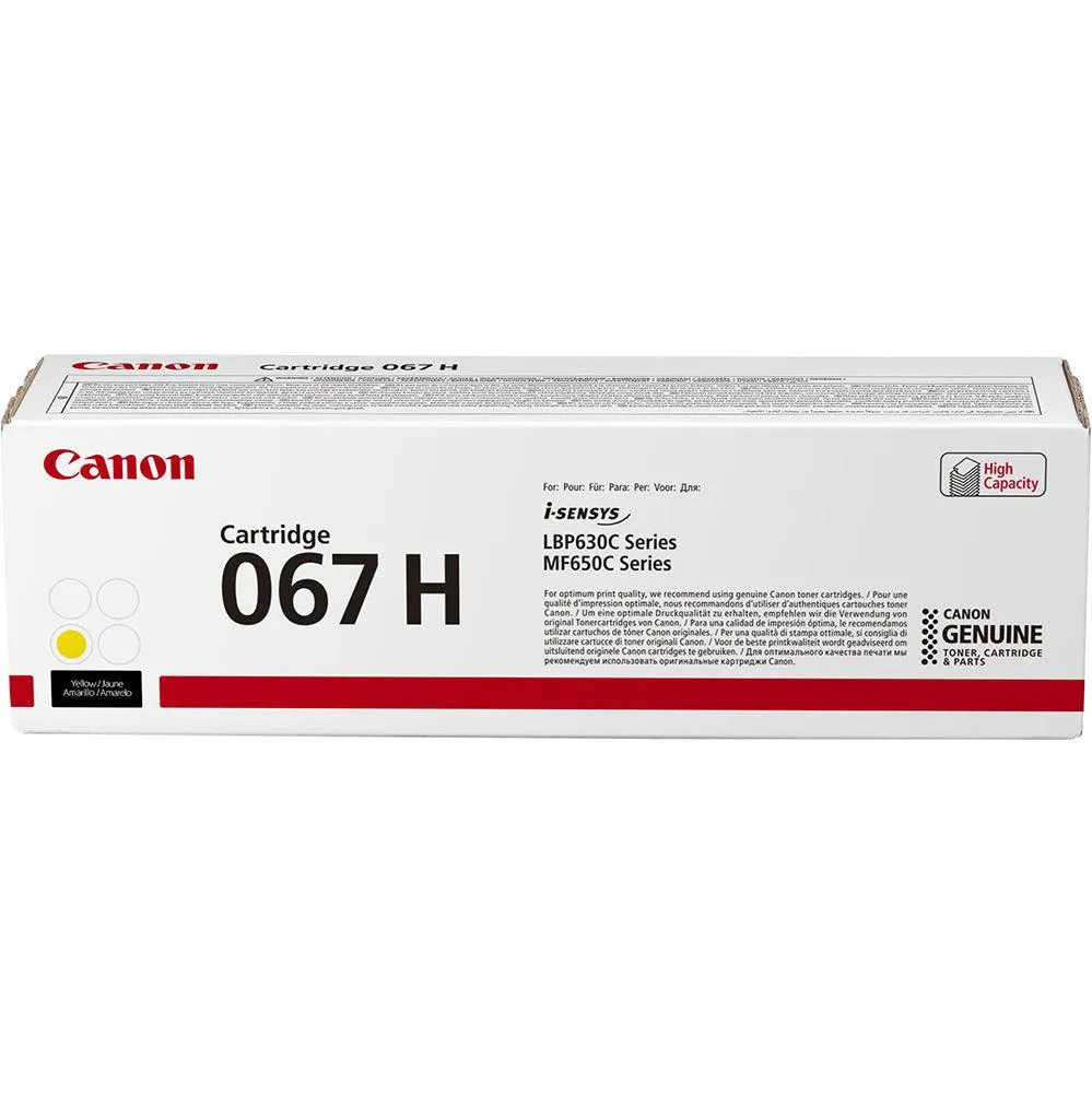 Toner galben original Canon CRG-067HY pentru imprimantă multifuncțională