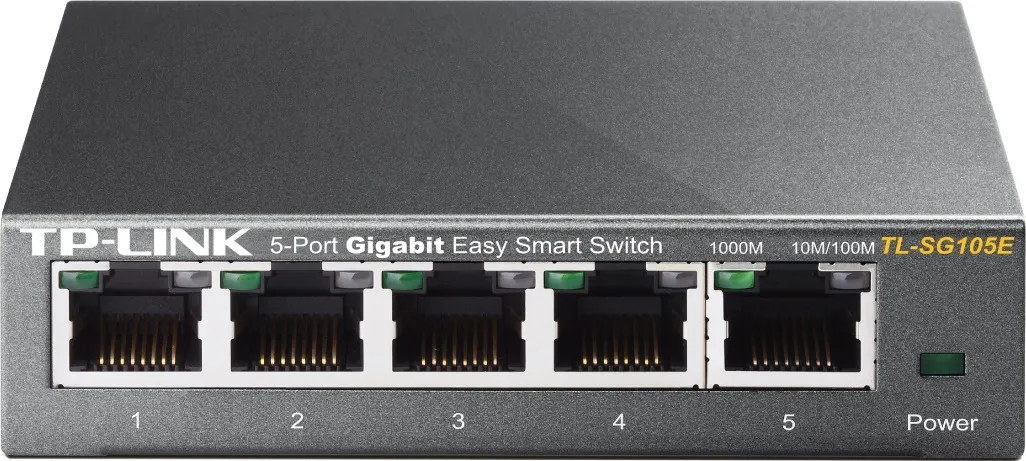 Switch TP-Link TL-SG105E cu 5 porturi Gigabit și carcasă metalică