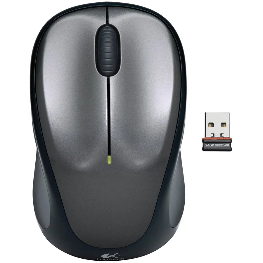 Mouse wireless Logitech M235 negru cu design ergonomic