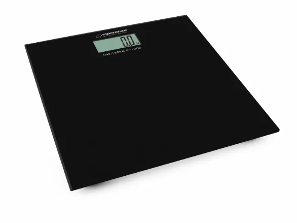 Cântar de baie Esperanza Aerobic negru cu capacitate 180 kg