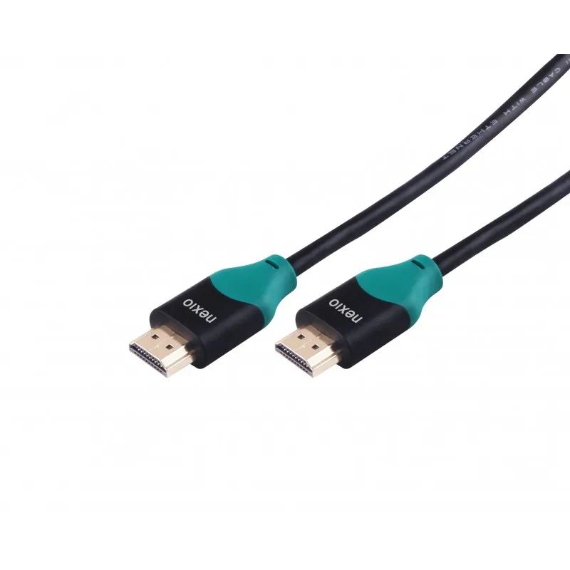 Cablu HDMI 2.0 negru 5 metri Nexio cu contacte aurite
