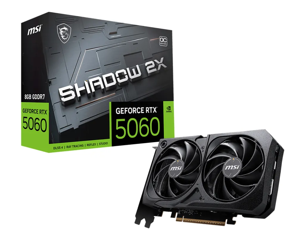 Placă video MSI GeForce RTX 5060 8GB GDDR6 OC cu cooling dual