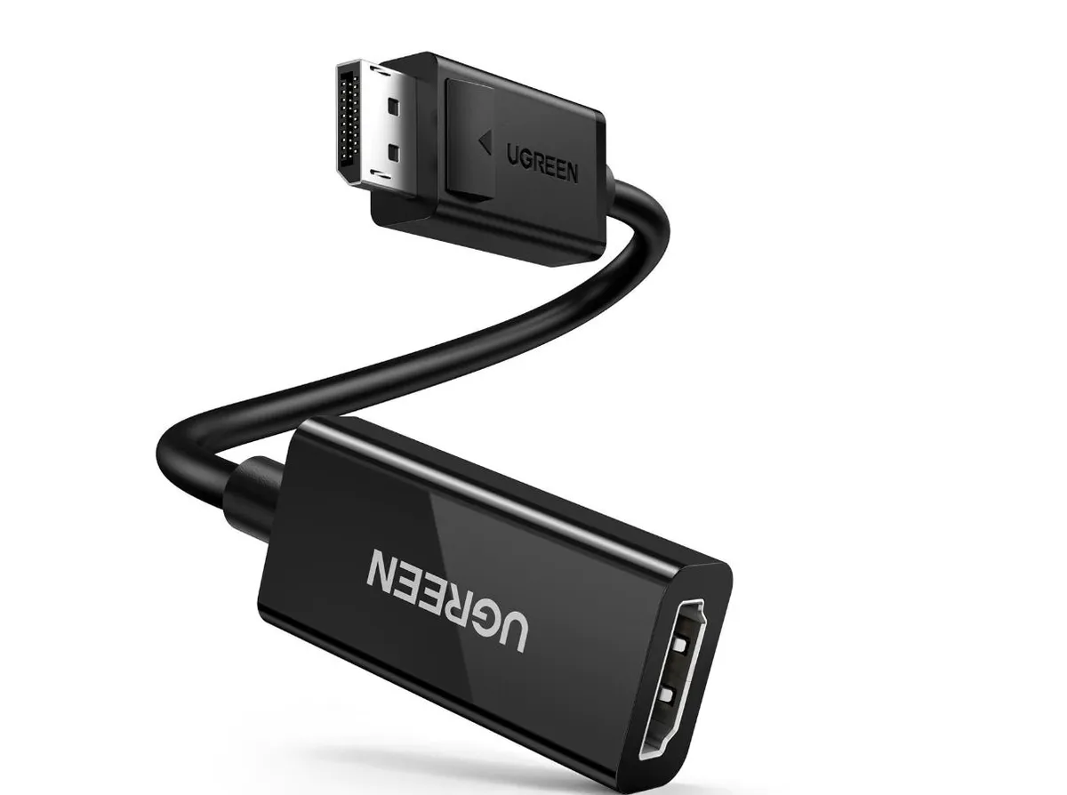 ADAPTOR video Ugreen, "MM137" display port DP (T) la HDMI 4K UHD (3840 x 2160) la 60 Hz, 0.25m, negru "70694" (timbru verde 0.8 lei) - 6957303876945