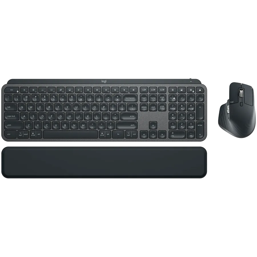 Tastatura wireless Logitech MX Keys Gen 2 cu mouse combo în culoare Graphite
