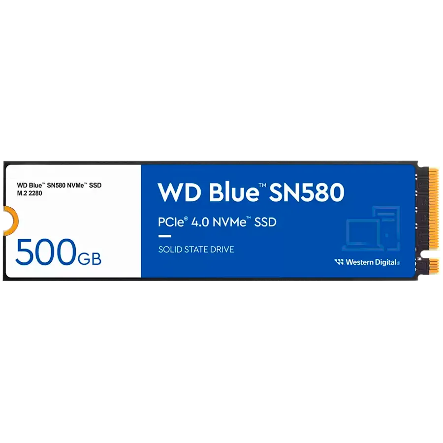 SSD WD Blue SN580 500GB M.2 NVMe PCIe Gen4 negru