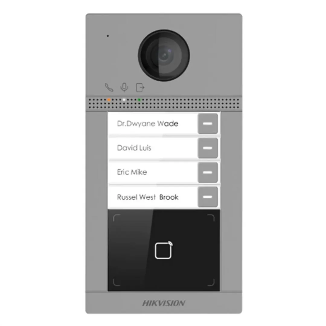 Videointerfon Hikvision 4 butoane apelare post exterior modular