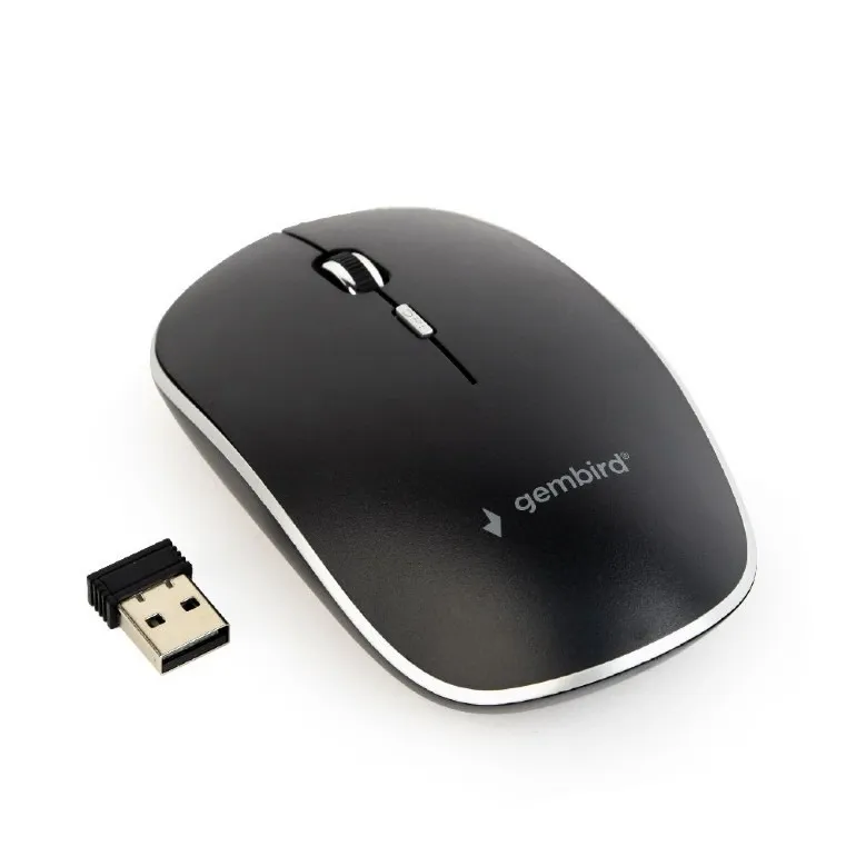 Maus wireless Gembird negru cu receptor USB 2.4GHz