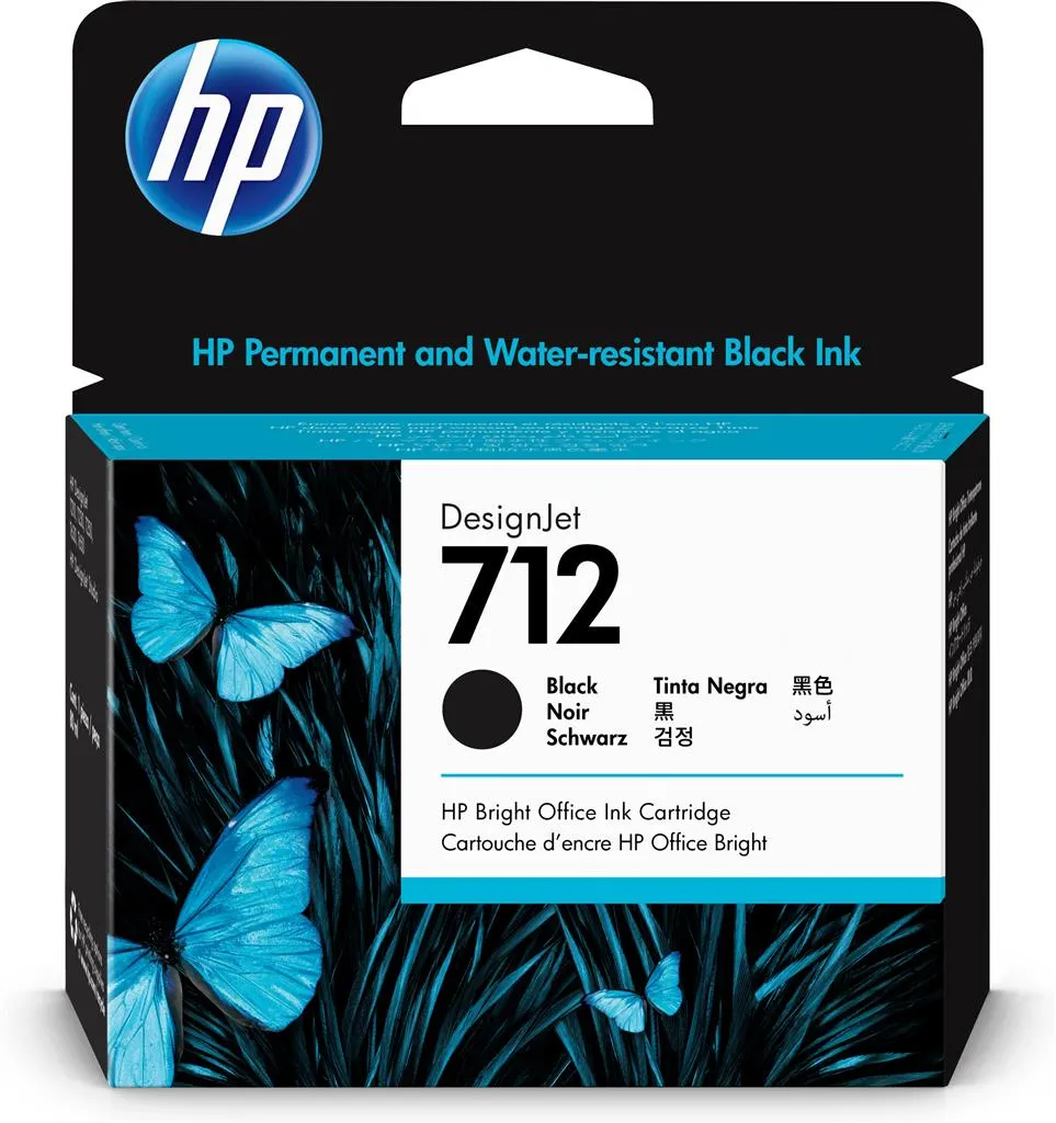 Cartus cerneală negru HP 712 80ml pentru DesignJet Studio și T