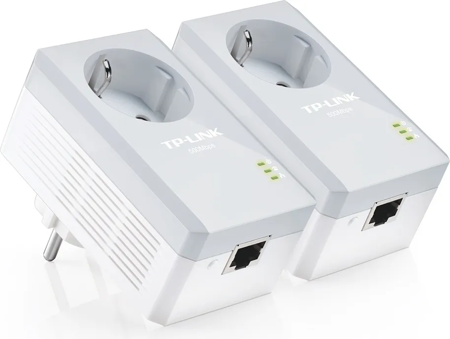 Kit adaptor Powerline TP-Link AV600 cu 2 bucăți și priză AC integrată