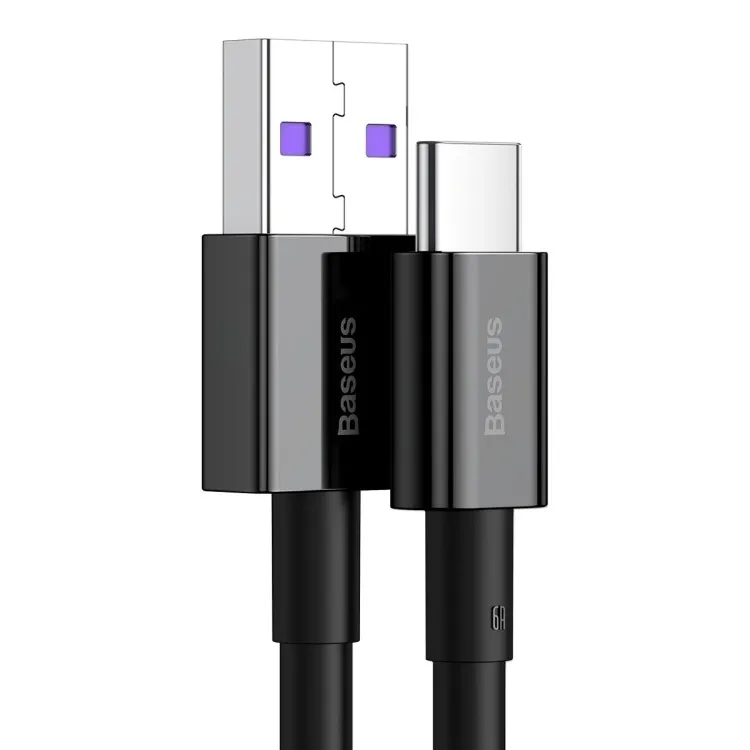 CABLU alimentare si date Baseus Superior, Fast Charging Data Cable pt. smartphone, USB la USB Type-C 66W, 2m, negru "CATYS-A01" (timbru verde 0.08 lei) - 6953156205512