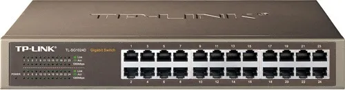 Switch TP-Link 24 porturi Gigabit cu carcasă metalică profesională