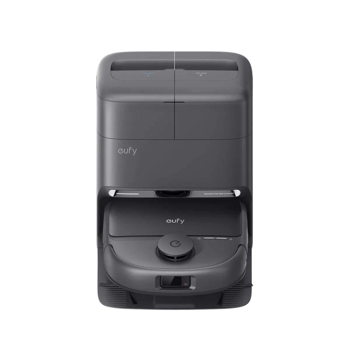 Robot de aspirat și spălat Anker eufy Omni C28 negru, vedere din fată