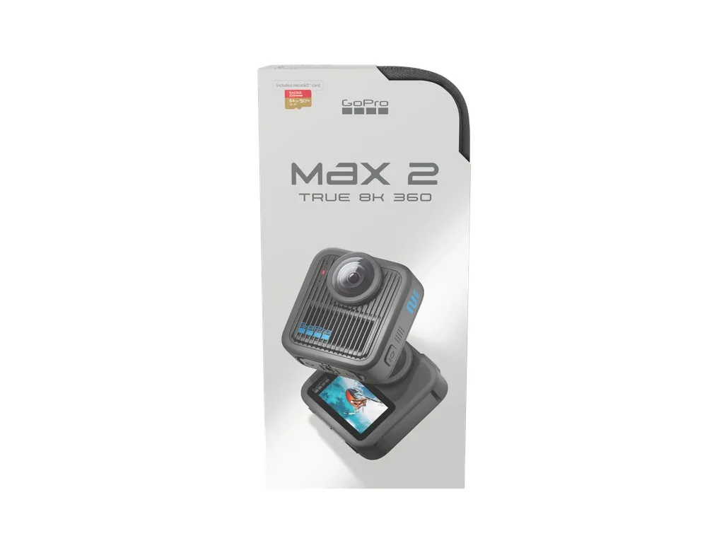 Cameră de acțiune GoPro MAX 2 cu ecran tactil și lentile dual