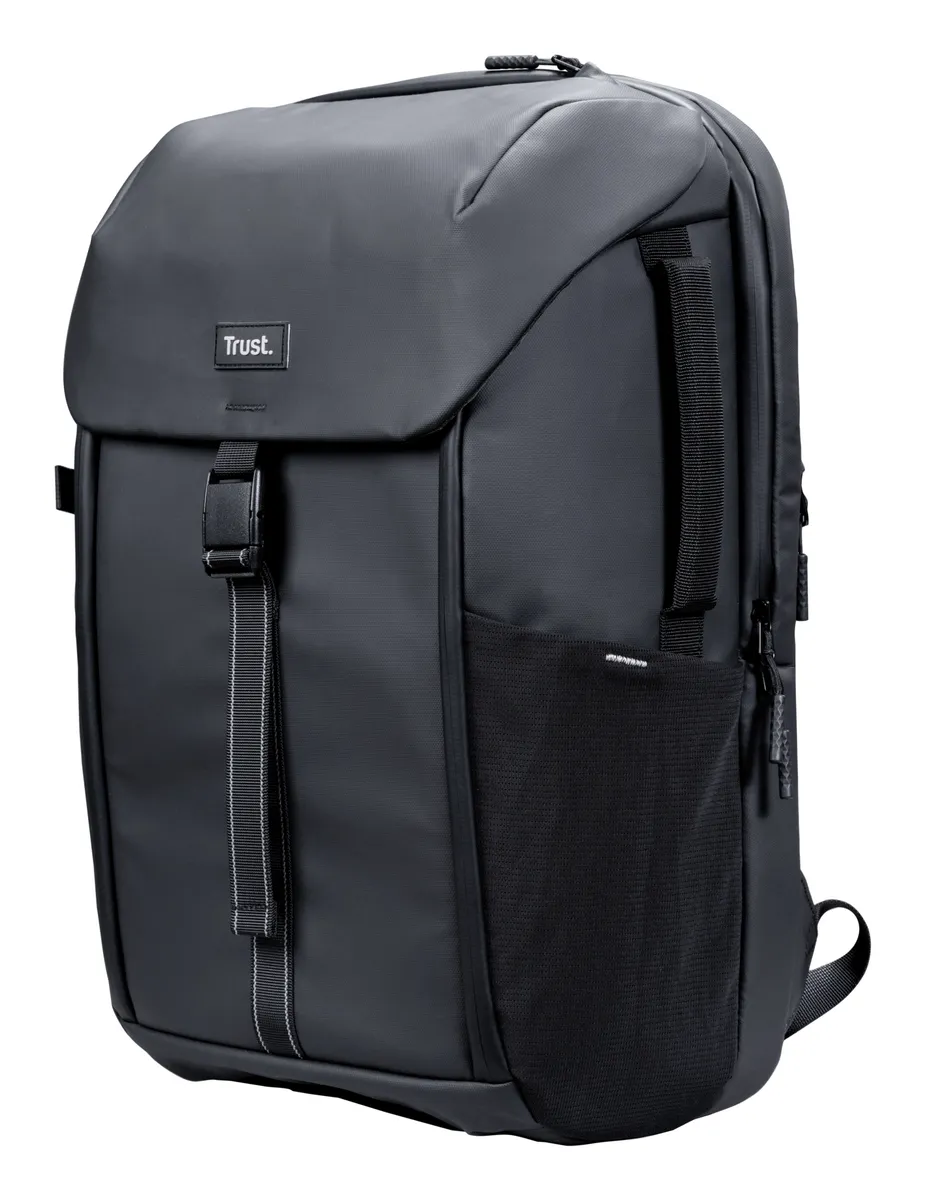 Rucsac laptop negru Travel Trust cu bretele ajustabile