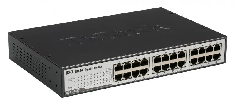 Switch D-Link 24 porturi Gigabit cu carcasă metalică DGS-1024D
